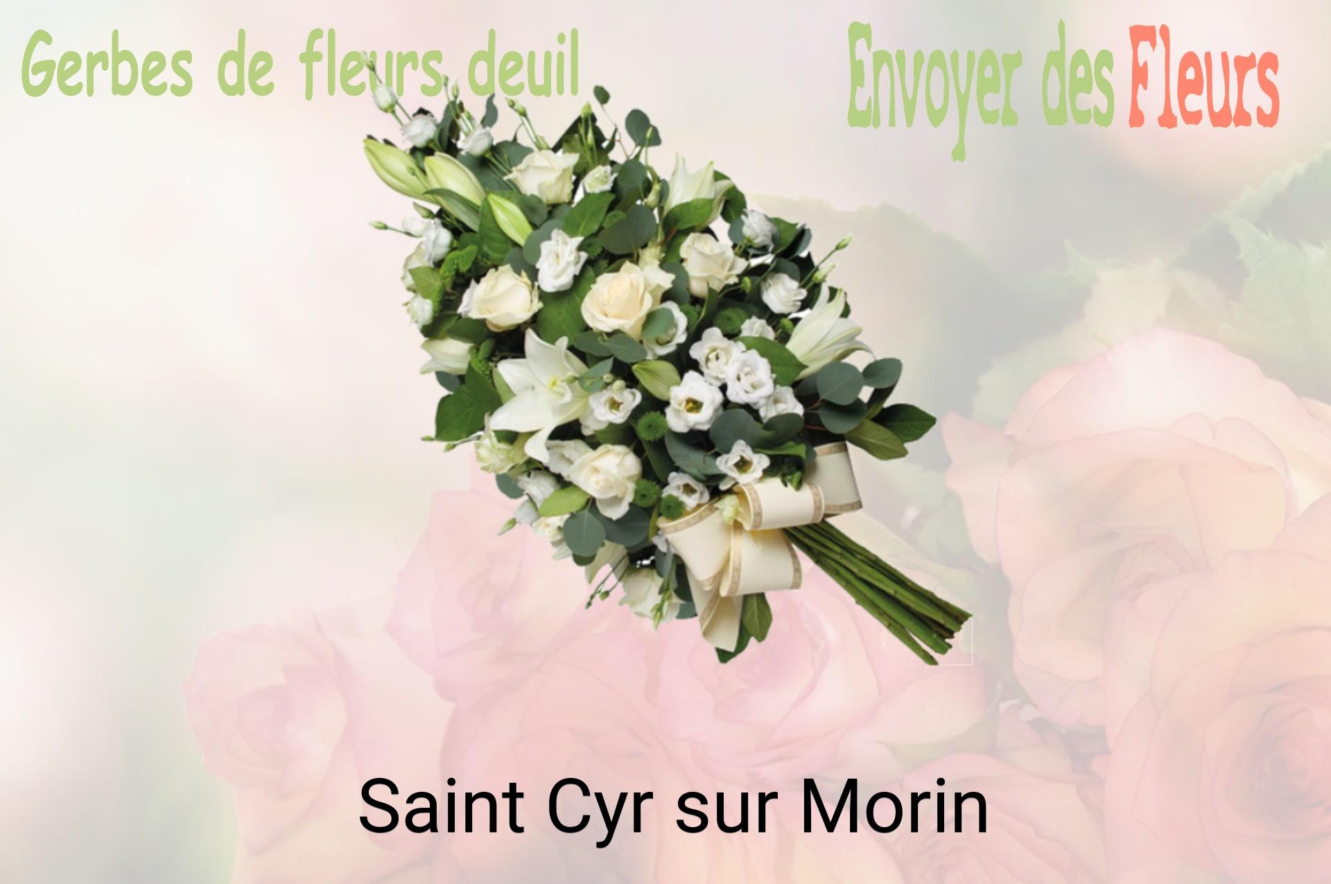 Gerbe de fleurs de deuil livrée à Saint-Cyr-sur-Morin